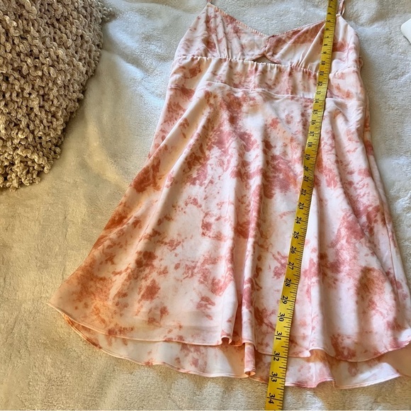 ABERCROMBIE & FITCH Pink Tie Dye Print Cut Out Mini Slip Dress Size M NWT - Picture 6 of 9